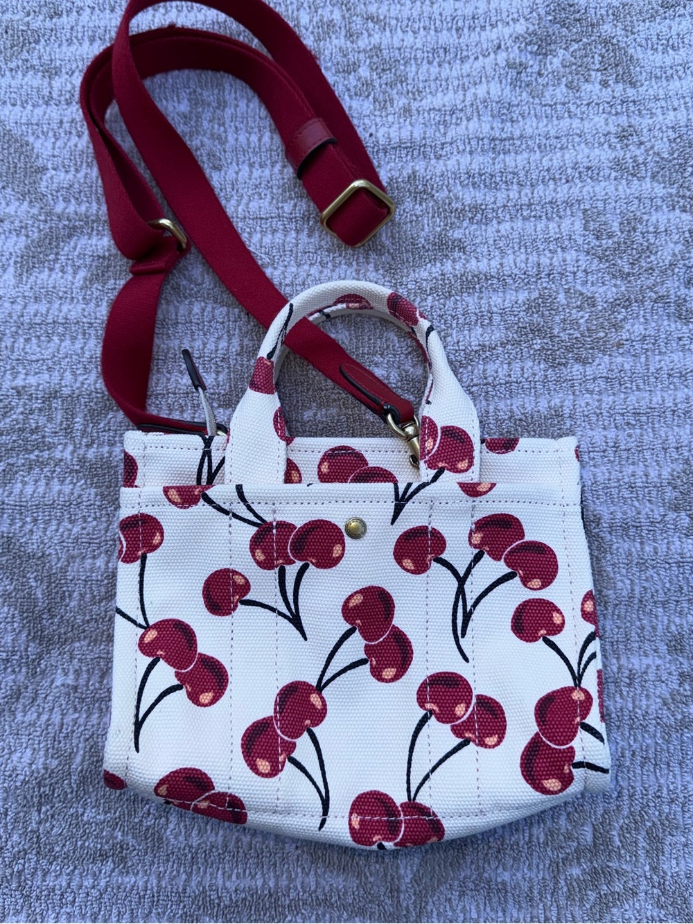Coach Cherry Print Cargo Tote Canvas Mini - Picture 3 of 7